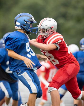 McLean freshman football scrimmage vs West Potomac 2022-08-25