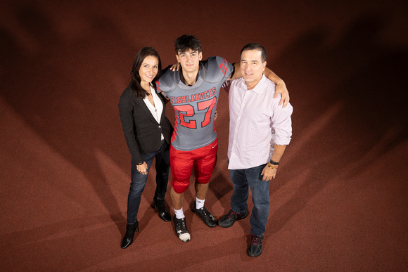 2024-11-07 McLean varsity football seniors with families