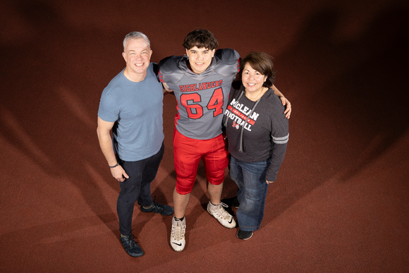 2024-11-07 McLean varsity football seniors with families