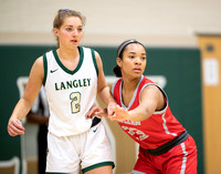 McLean varsity girls basketball in District semifinals vs Langle